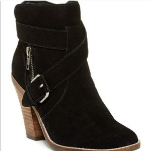 Dolce Vita Black Suede Ankle Boots Sz 11